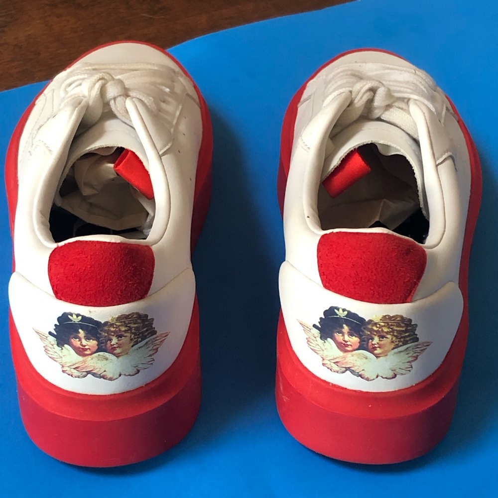 Adidas x Fiorucci Super Sleek White and Red Sneakers